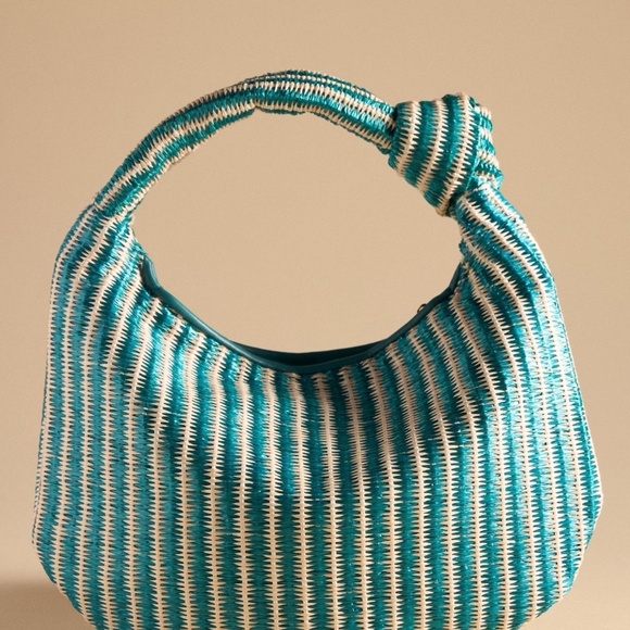 NWT Anthropologie The Brigitte Satchel by Melie Bianco: Raffia Edition - Picture 4 of 4